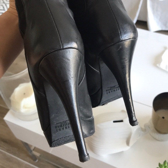 Stuart Weitzman Leather and Stretch Boots - Picture 2 of 8